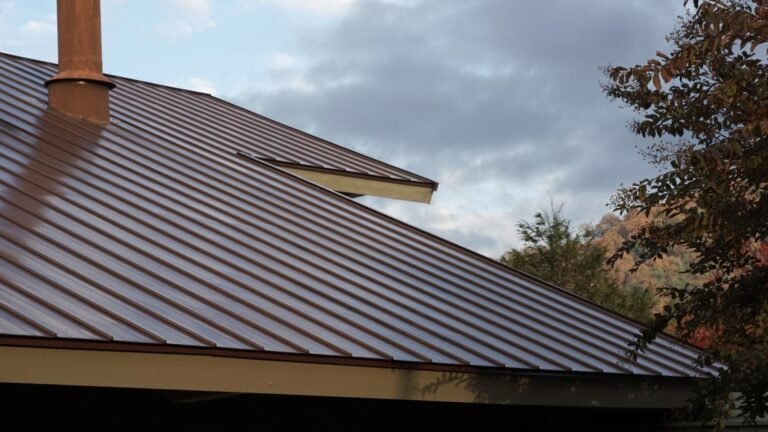 metal roof sheets on home