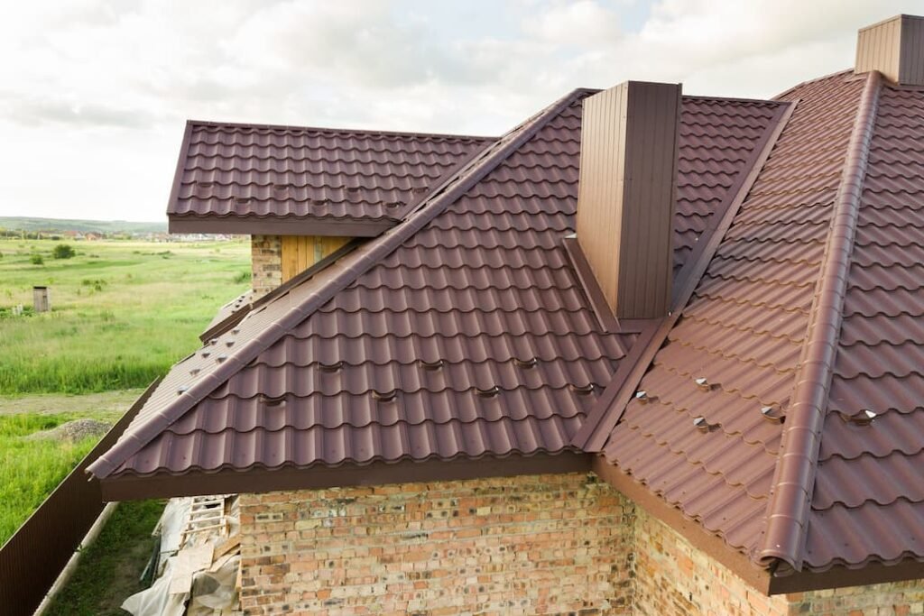 tile effect roofing sheets on house